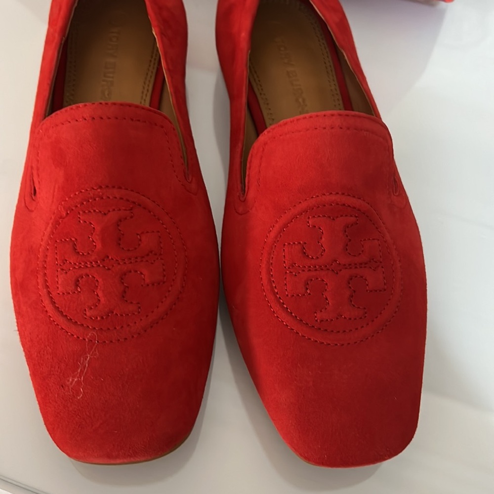 Tory Burch red loafers size 7 - Picture 2 of 4